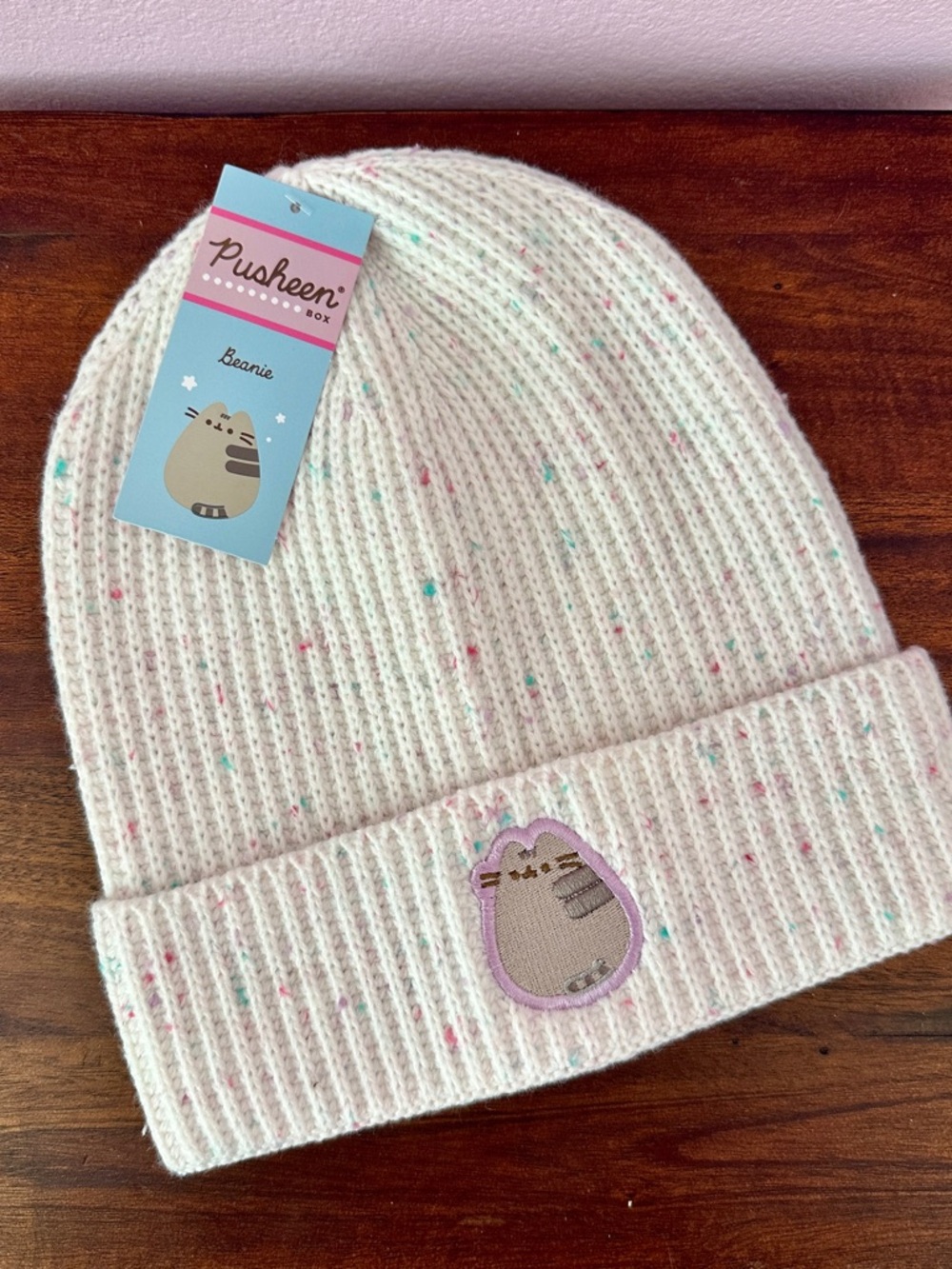 Pusheen Speckled Beanie with Pusheen Patch